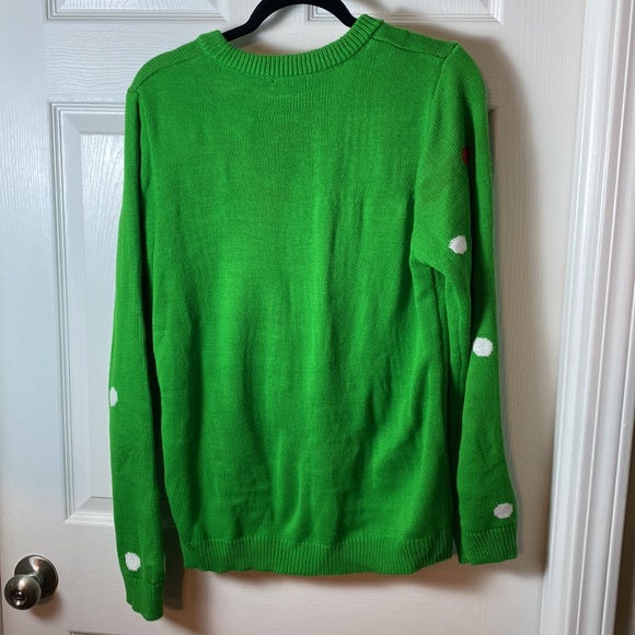 Merry Christmas by Poof! Santa Christmas Sweater Gnomes Size Large - Picture 8 of 11